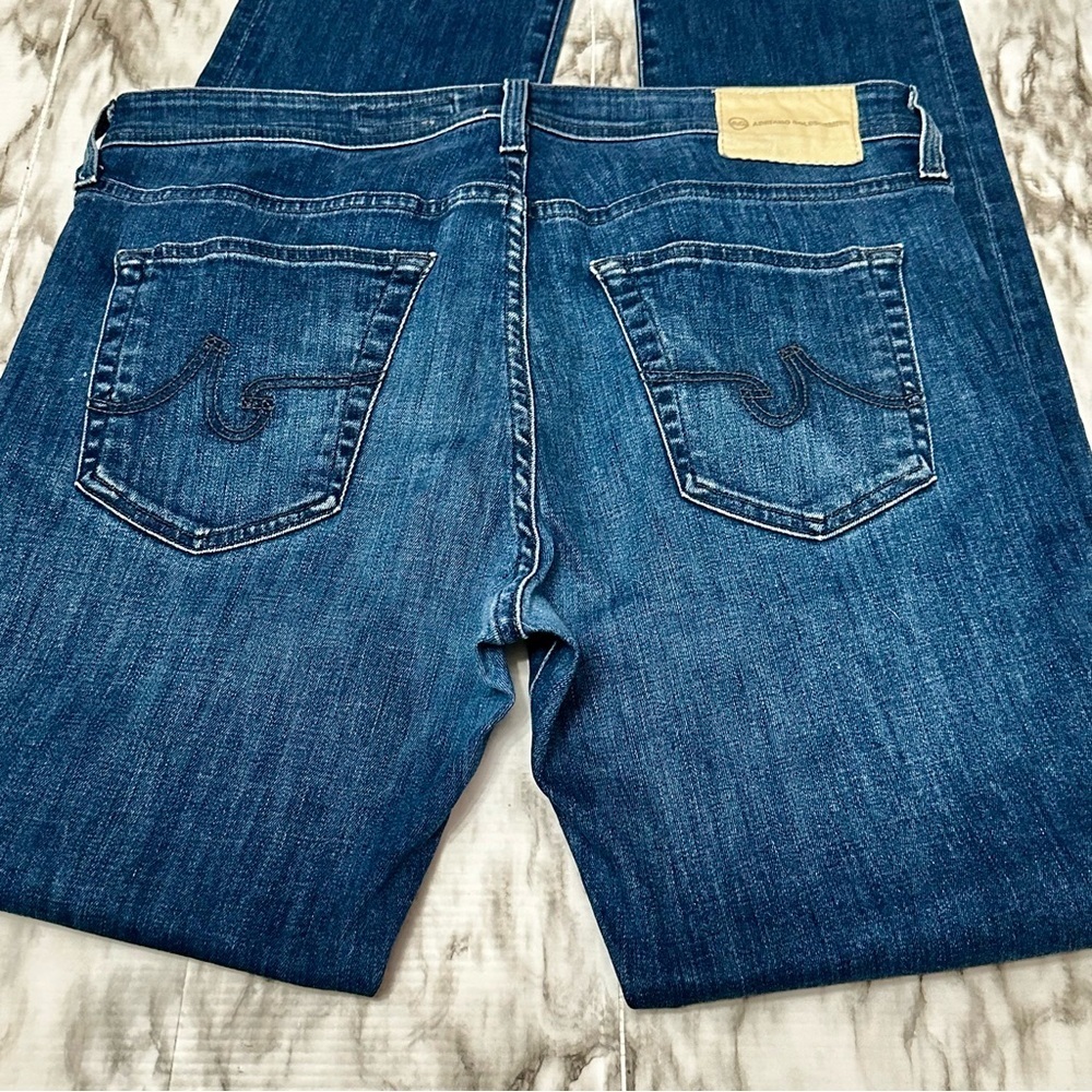AG Adriano Goldschmied Dark Blue Wash Slim Straight Leg Jeans Matchstick - Picture 5 of 12